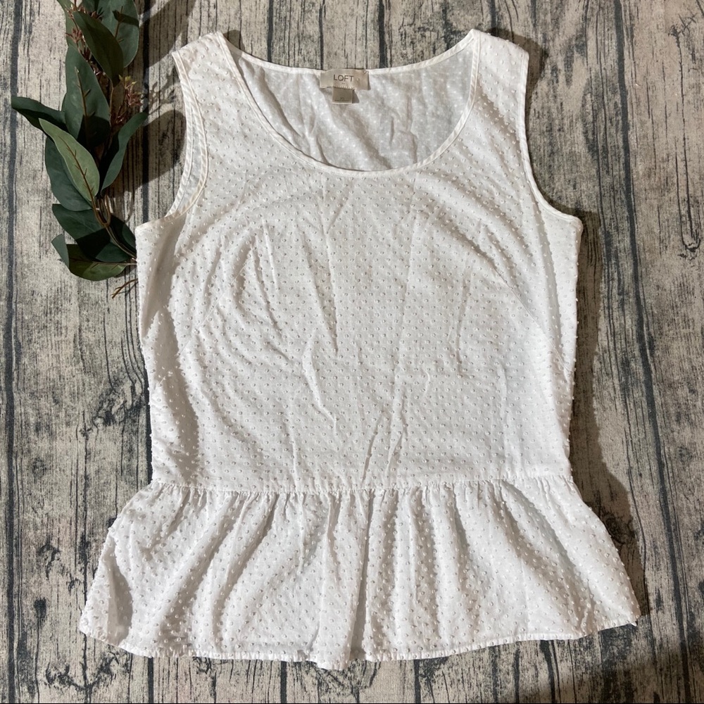 Loft Factory Dotted Swiss White Blouse x small